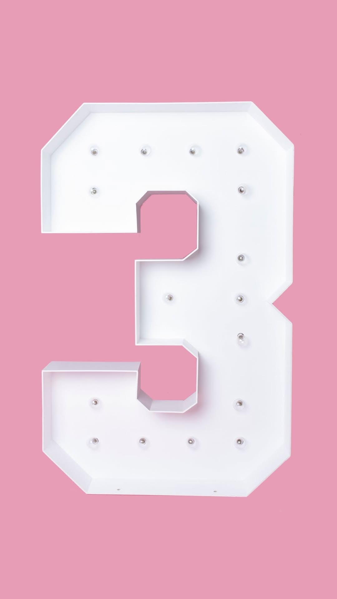 Light Up Marquee Number Rentals