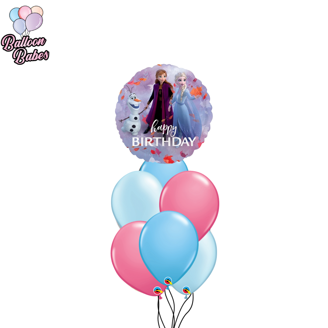 Medium Frozen Foil w/ 6 Latex Balloons