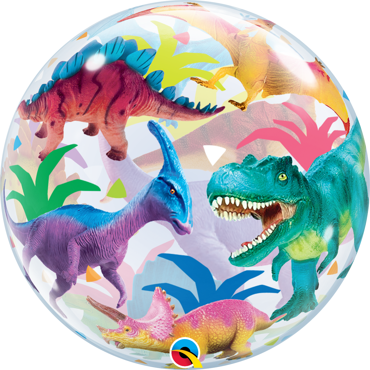 Large Dinosaur Bubble w/ 6 Latex Balloons