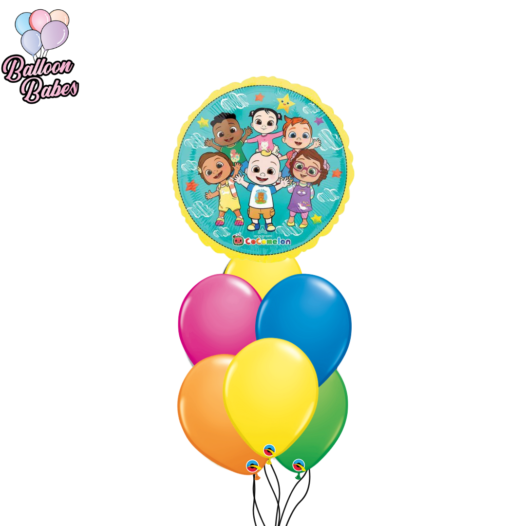 Jumbo Cocomelon w/ 6 Latex Balloons- Cartoon