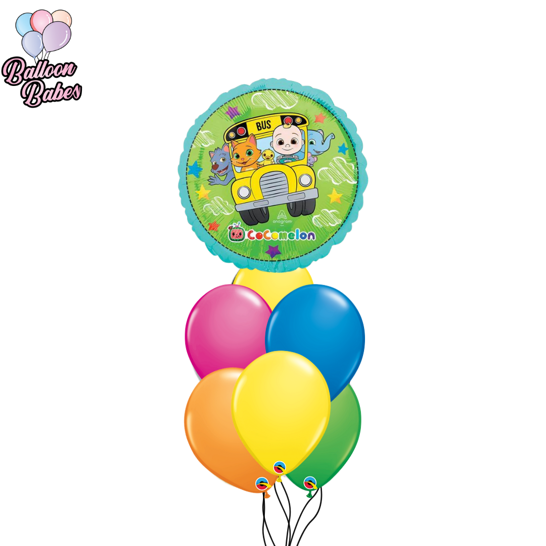 Cocomelon Balloon w/ 6 Latex Balloons- Cartoon