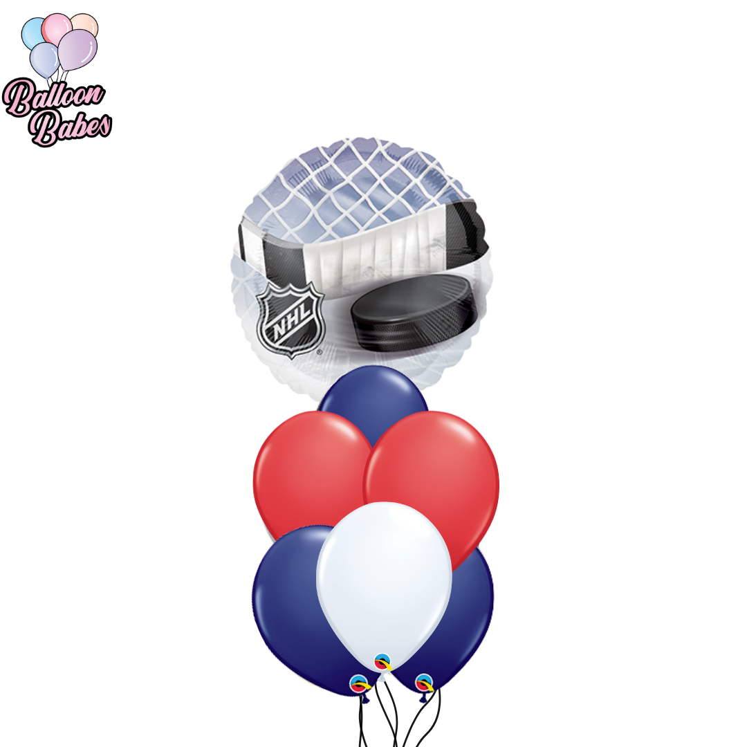 Hockey NHL Balloon w/ 6 Latex Balloons-Sports