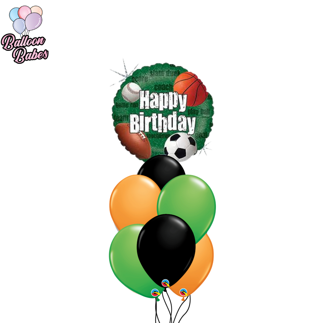 Sports Balloon w/ 6 Latex Balloons-Sports
