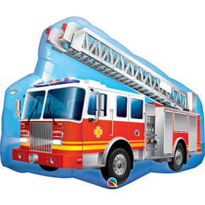 Jumbo Fire Truck Balloon w/ 6 Latex Balloons