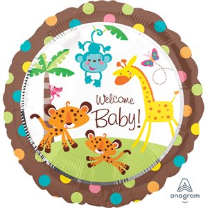 Medium Welcome Baby Balloon with 6 Latex Bunch