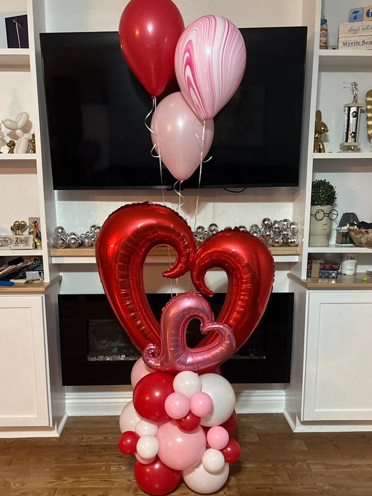 Valentines Balloon Stack