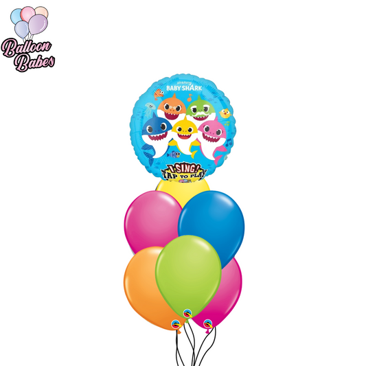 Jumbo Baby Shark Balloon w/ 6 Latex Balloons- Cartoon