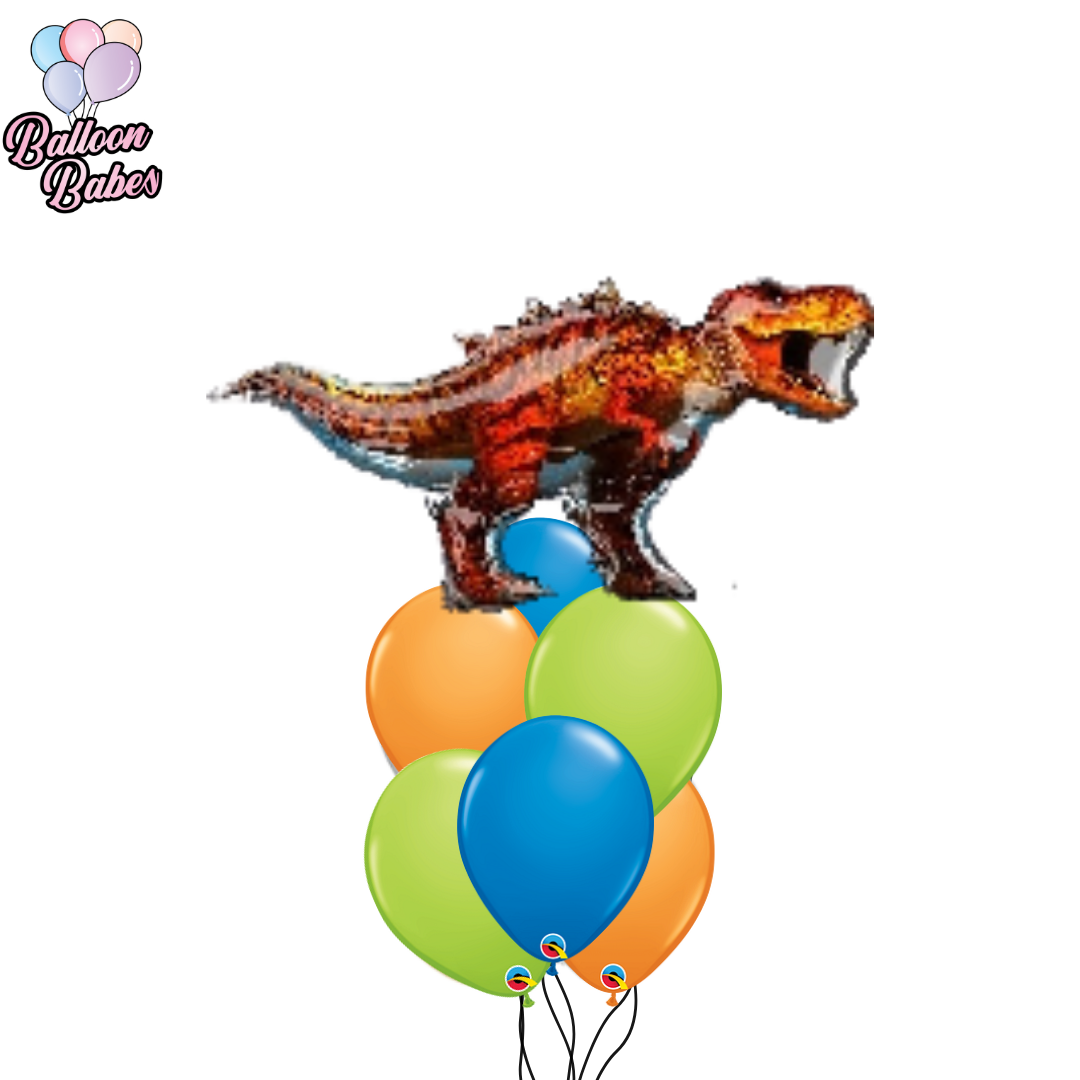 Dinosaur T-rex Balloon w/ 6 Latex Balloons