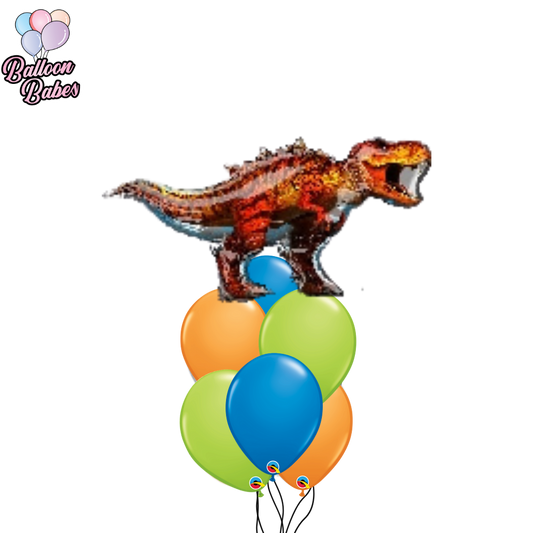 Dinosaur T-rex Balloon w/ 6 Latex Balloons