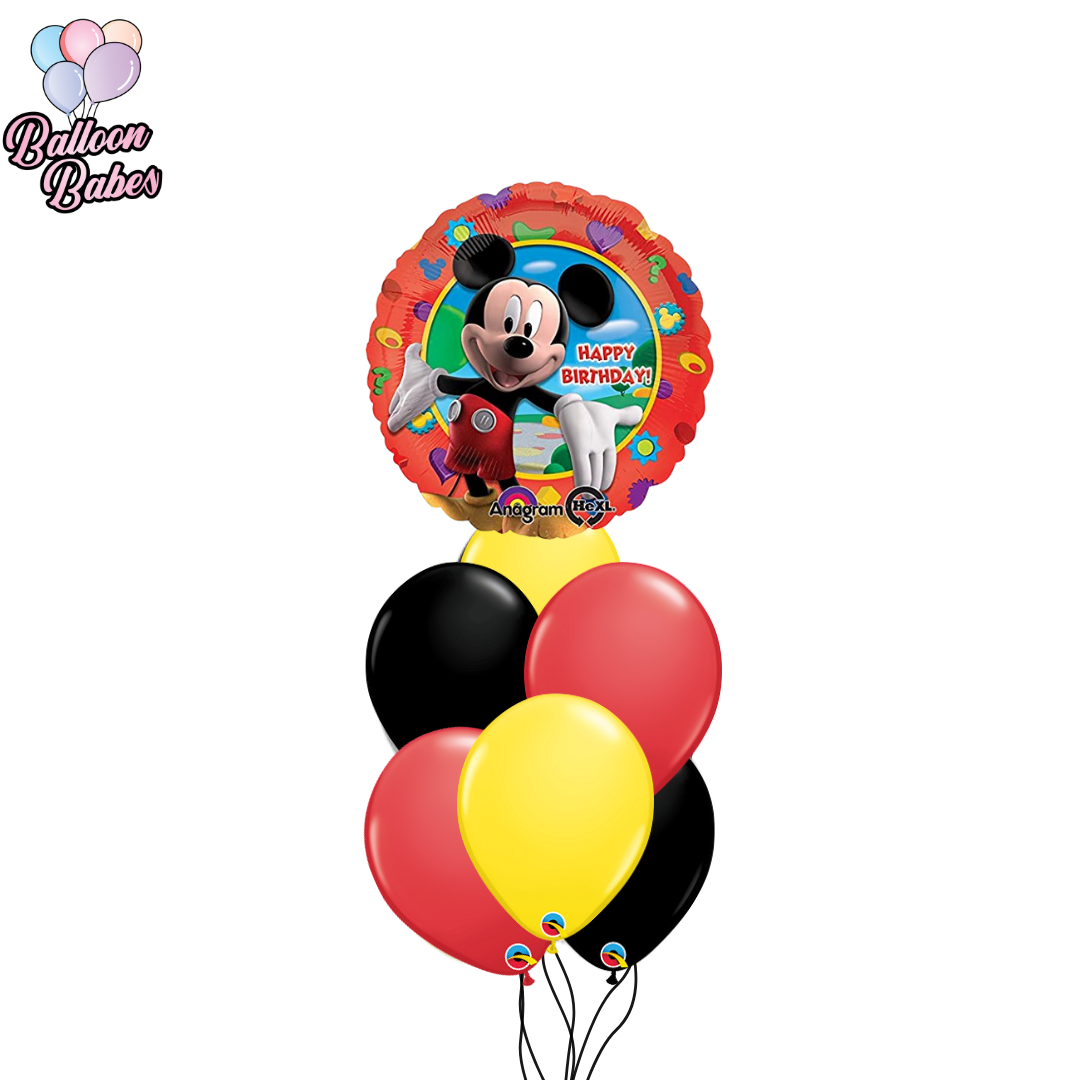 Medium Mickey Foil w/ 6 Latex Balloons- Cartoon
