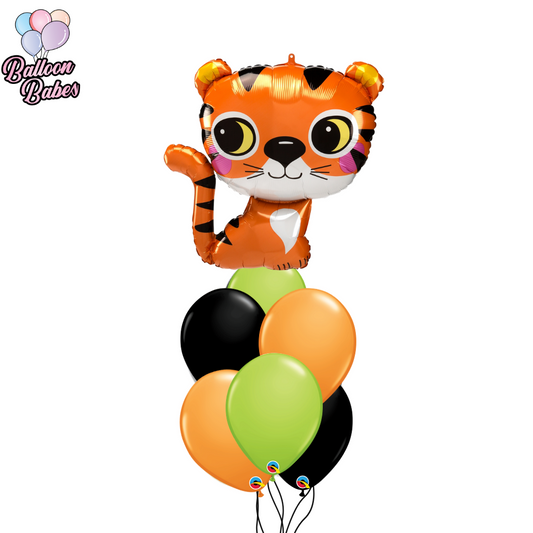 Tiger Balloon w/ 6 Latex Balloons-Animal