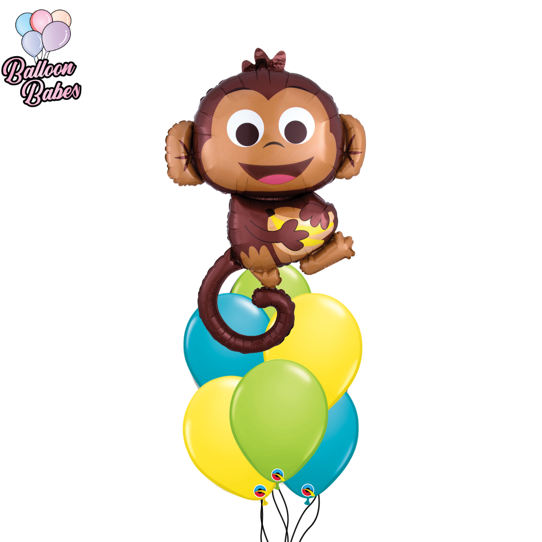 Monkey Balloon w/ 6 Latex Balloons-Animal