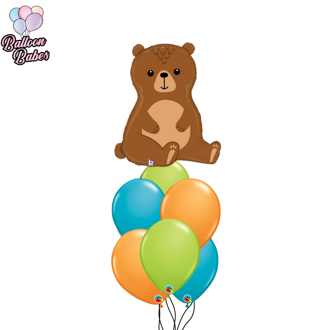 Woodland Bear Balloon w/ 6 Latex Balloons-Animal