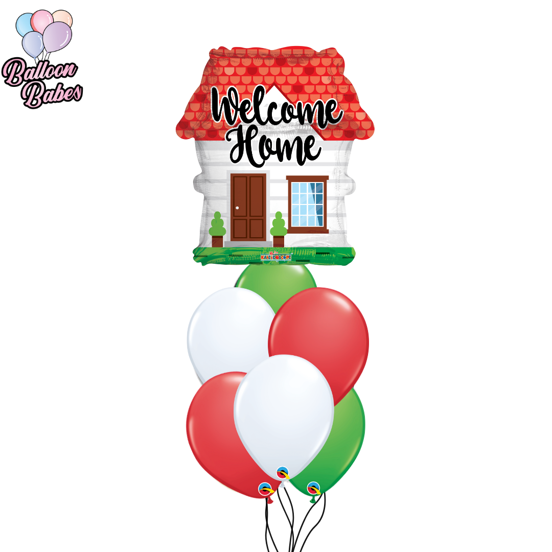 Medium Welcome Home Foil w/ 6 Latex Balloons