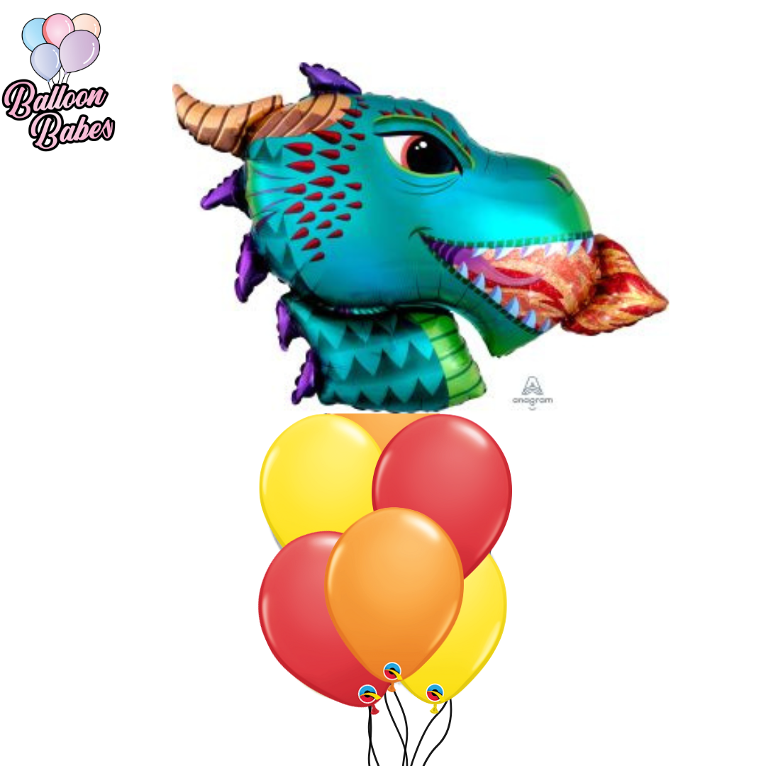 Dragon Head Balloon w/ 6 Latex Balloons