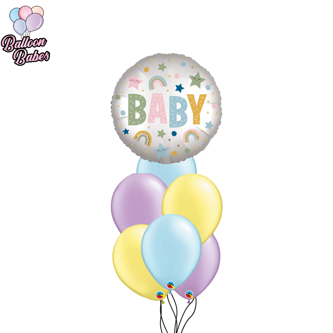 Baby Foil w/ 6 Latex Balloons