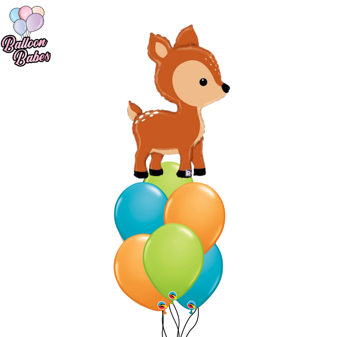 Woodland Deer Balloon w/ 6 Latex Balloons-Animal