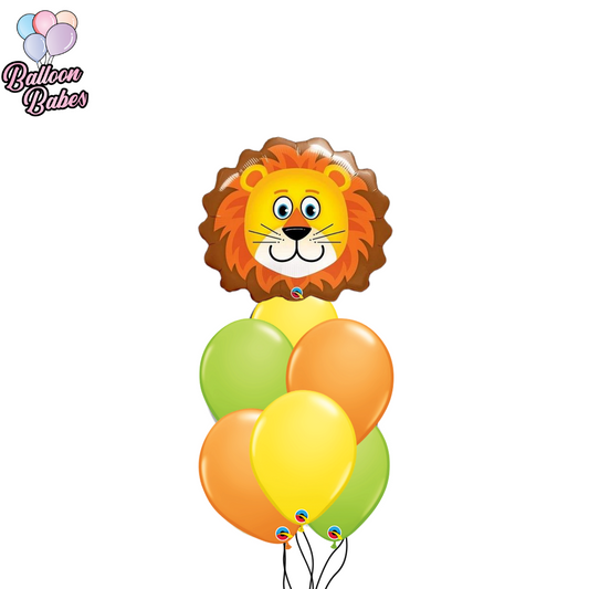 Lion Balloon w/ 6 Latex Balloons-Animal