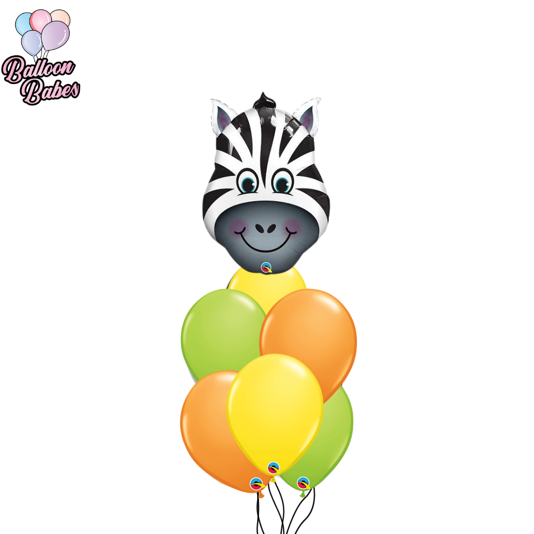 Zebra Balloon w/ 6 Latex Balloons-Animal