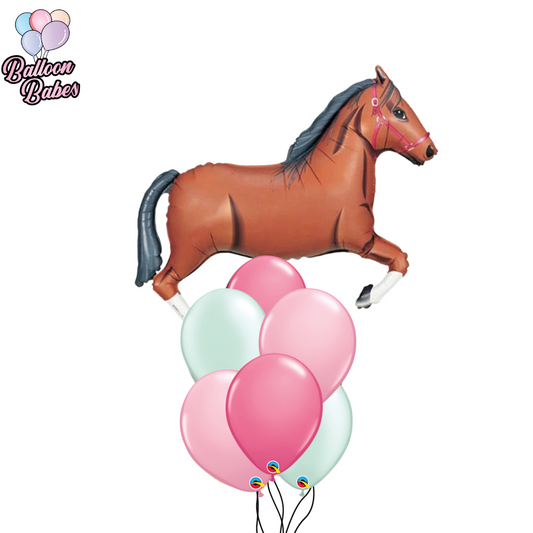 Horse Balloon w/ 6 Latex Balloons-Animal