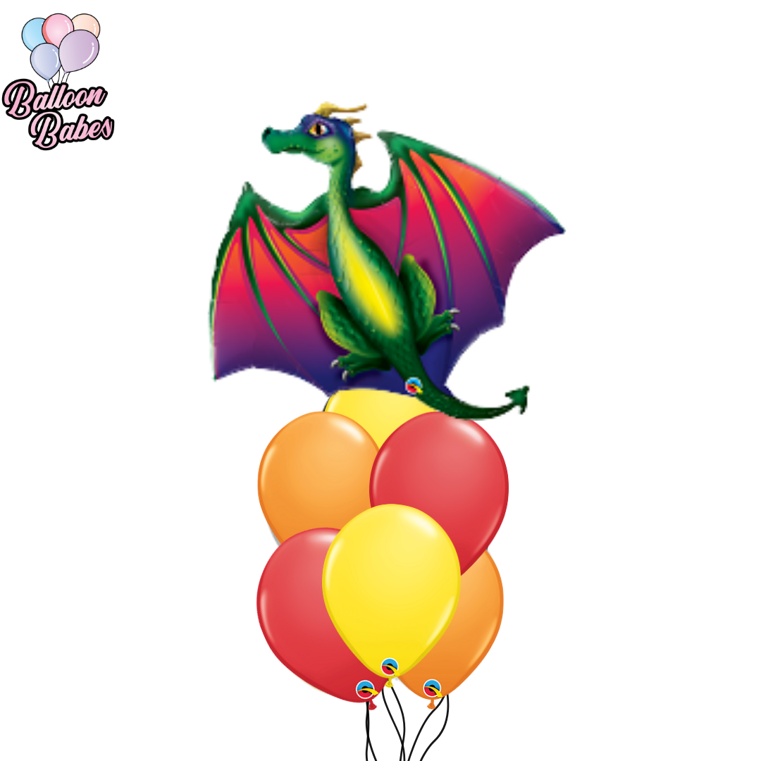 Flying Dragon Balloon w/ 6 Latex Balloons-Animal
