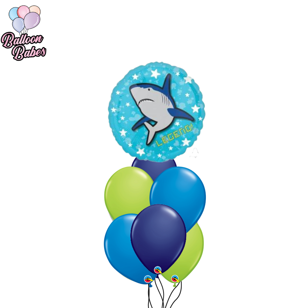 Shark Balloons w/ 6 Latex Balloons-Animal