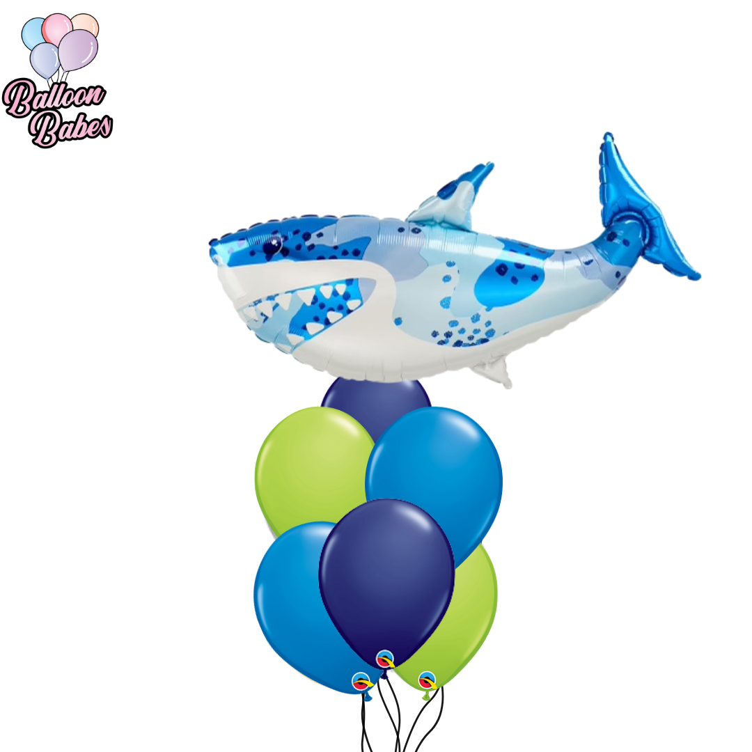 Shark Balloons w/ 6 Latex Balloons-Animal