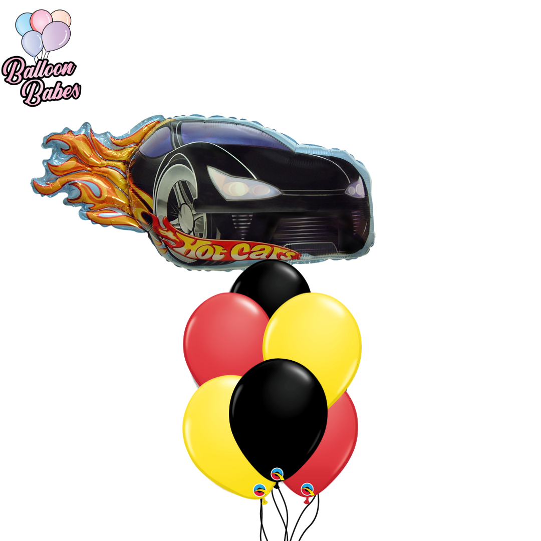 Hot Cars Balloon w/ 6 Latex Balloons-Sports