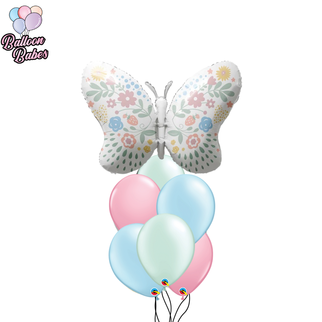 Butterfly Foil w/ 6 Latex Balloons