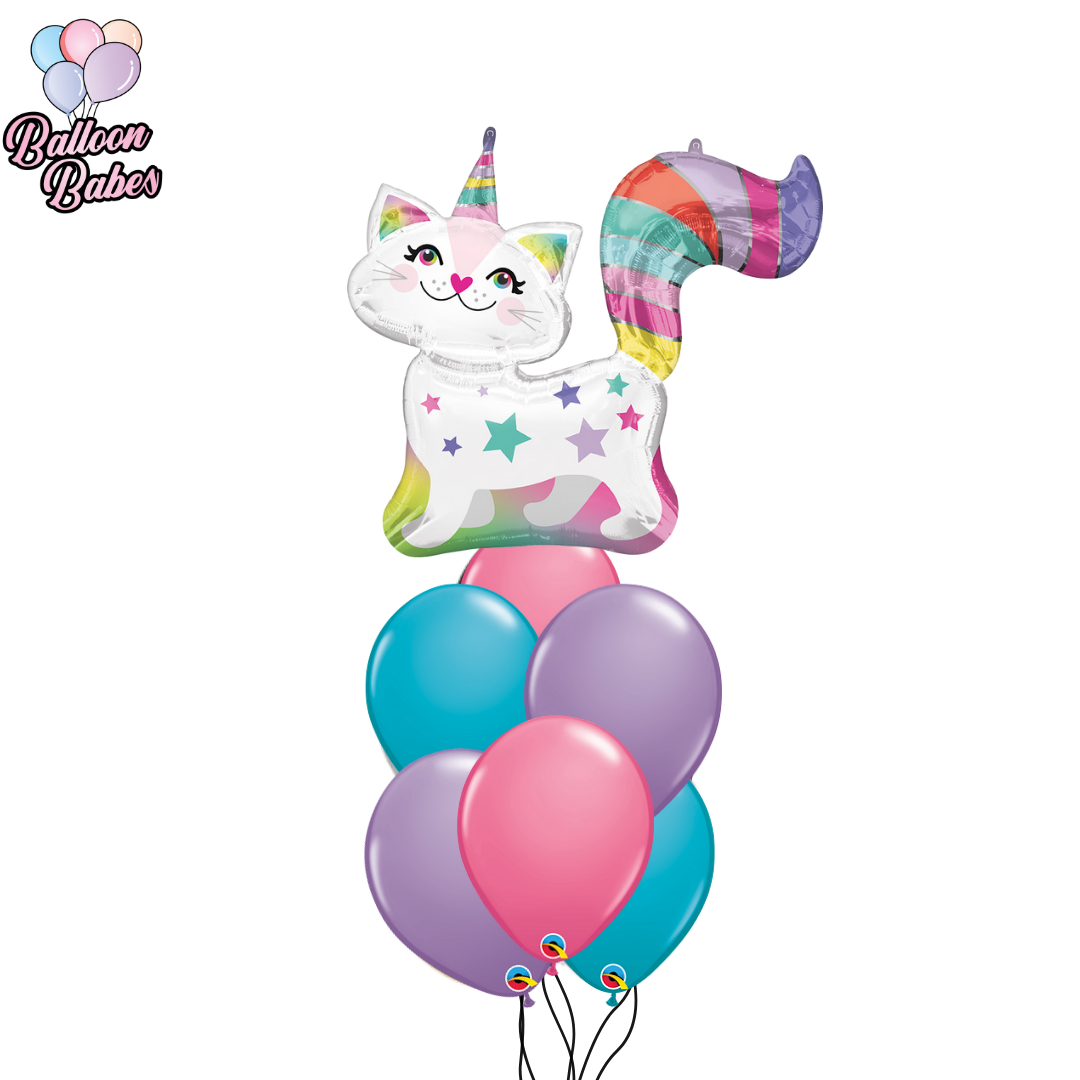 Unicorn Caticorn Balloon w/ 6 Latex Balloons