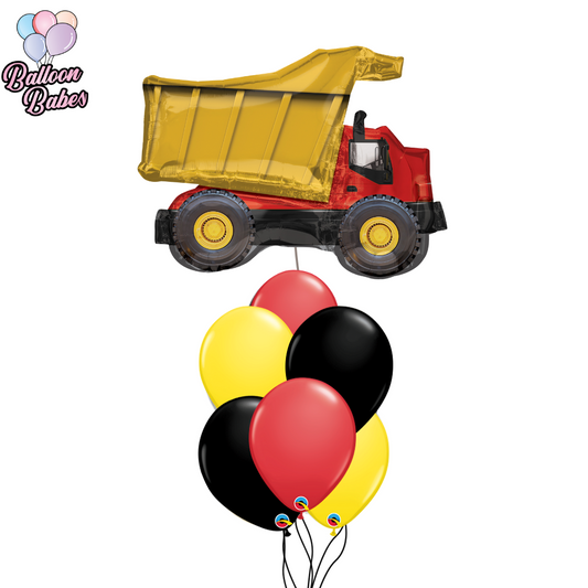 Dump Truck Balloon w/ 6 Latex Balloons