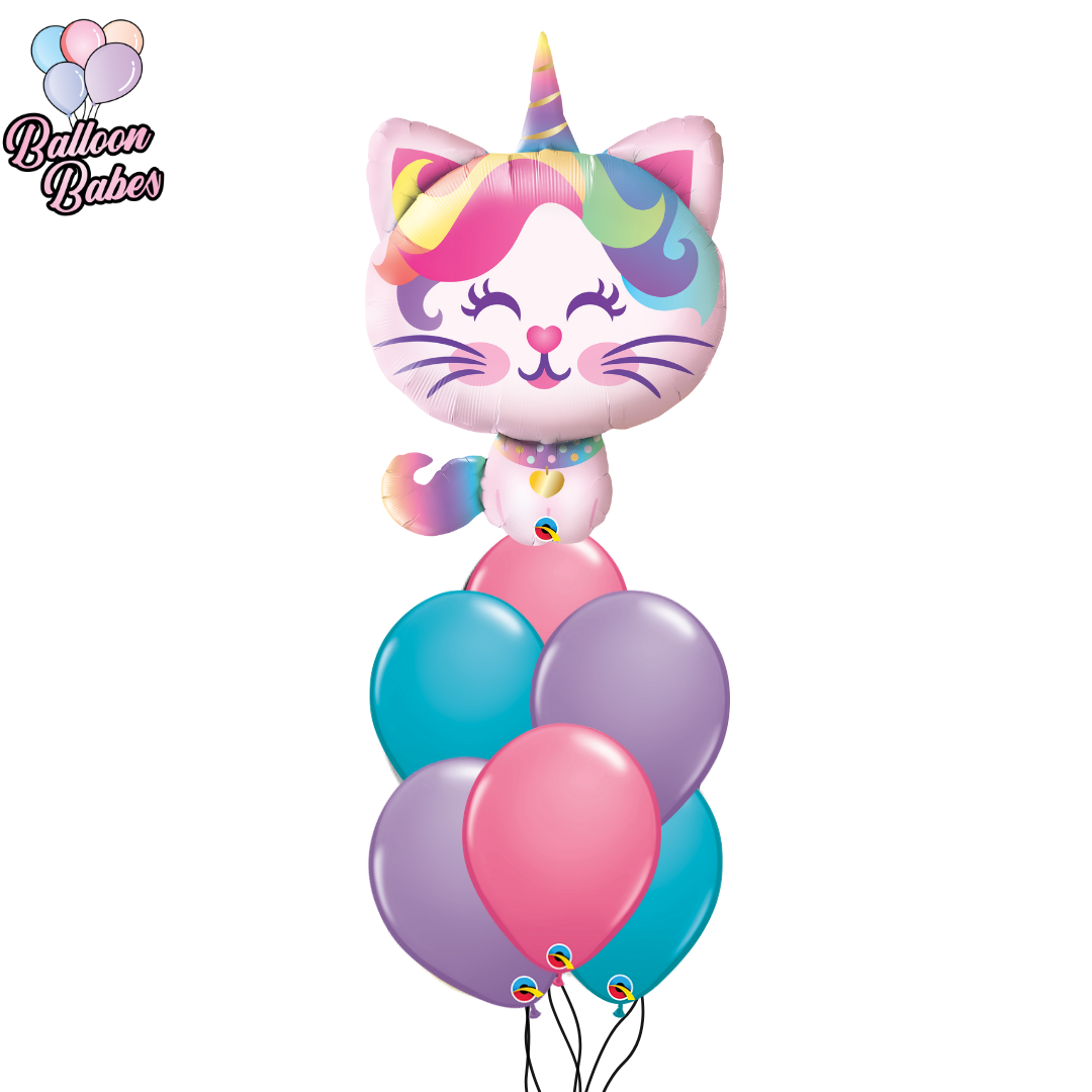 Unicorn Caticorn Balloon w/ 6 Latex Balloons