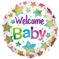 Medium Welcome Baby Foil w/ 6 Latex Balloons