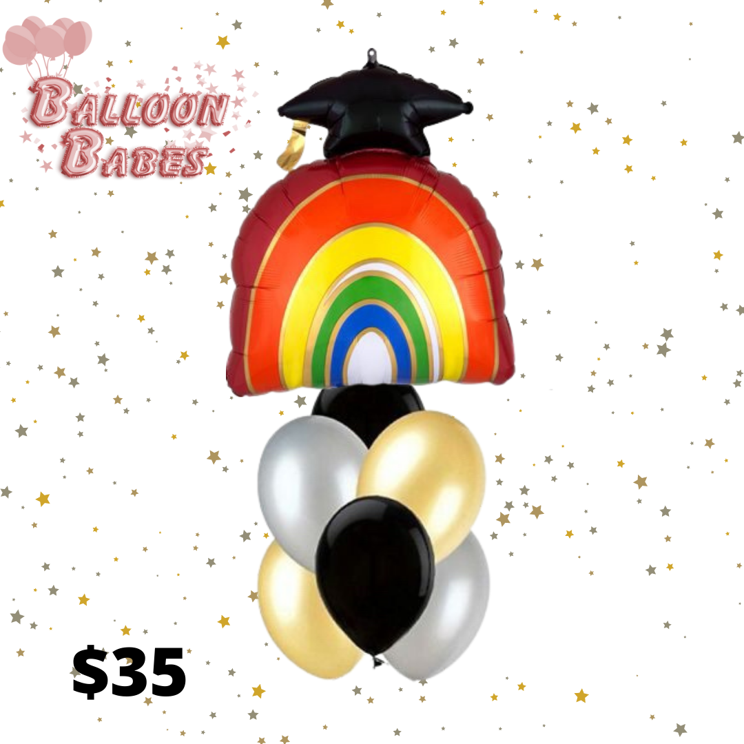 Rainbow Graduation Balloon