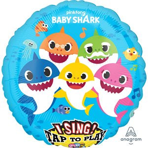 Jumbo Baby Shark Balloon w/ 6 Latex Balloons- Cartoon