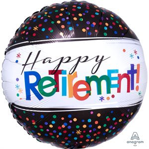 Medium Happy Retirement Foil w/ 6 Latex Balloons