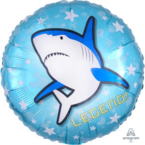Medium Shark Foil w/ 6 Latex Balloons