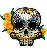 Jumbo Sugar Skull Balloon w/ 6 Latex Balloons
